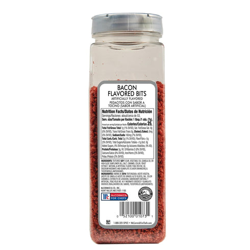 13 oz 13 (Pack 2) McCormick Culinary Bacon Flavored Bits, - One Ounce Container of Bacon Bits to Sprinkle on Salads