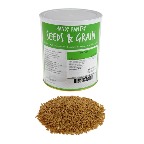 Organic Hulled Oat Groats (Hull Removed): 5 Lbs - Non-GMO Oats -