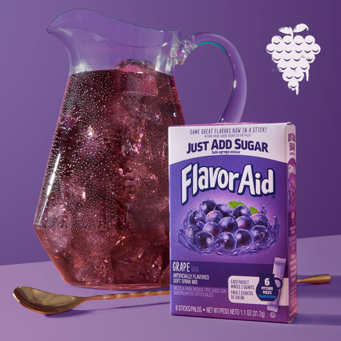 Packets, 2 (6 72 Count Flavor Aid Grape Unsweetened Drink Mix Pitcher Quart Sticks)
