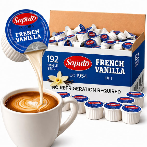 French Vanilla Coffee Creamer Cups 192 Count Single Serve Non-Dairy Creamer No