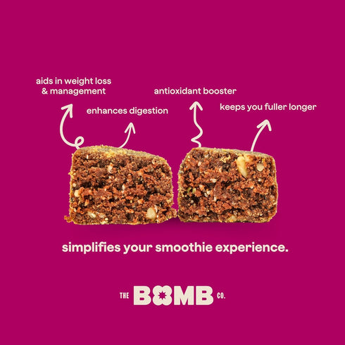 The Bomb Co. Blender Bomb, Get up & Goji, Superfood Smoothie Mix with Goji Berries, Hemp, Flax, Chia Seeds, Gluten