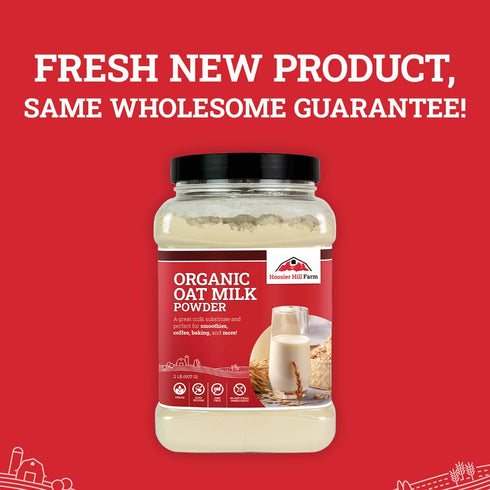 2LB (Pack 1) Hoosier Hill Farm Organic Oat Milk Powder