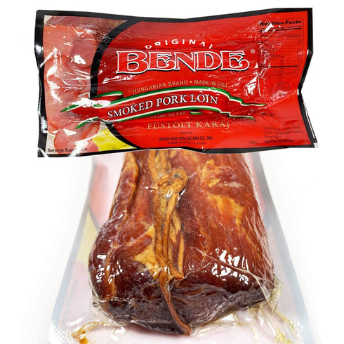 Bende Hungarian Brand Smoked Boneless Pork Loin, "Fustolt Karaj" approx 2. lb