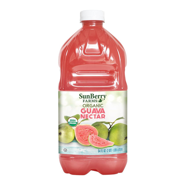 Sunberry Farms Organic Guava Nectar 64 fl oz | Tropical Juice Nectar