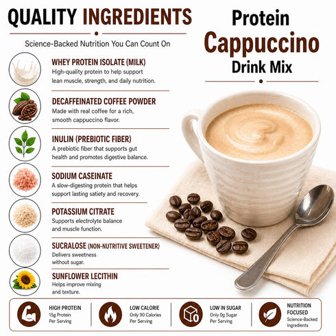 Mix,15g 7 PROTIFIT - High Protein Hot Drink Protein, Low Calorie, Low Carb, Low Fat, Low Sugar, Cholesterol Free, Ideal