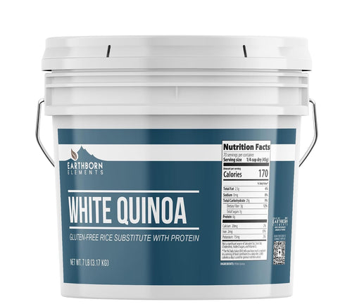 Earthborn Elements White Quinoa, 1 Gallon, Gluten-Free, Raw, Vegan, Packaged in a