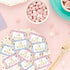 JIAYINGQI 50 Count Flower Oh Baby Mini Chocolate Bar Wrappers, Baby in Bloom Candy Bar Label, First Birthday Stickers