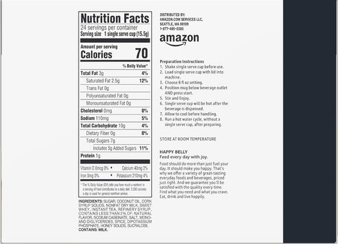 2.0 24 Count Happy Belly Tea Pods Compatible with K-Cup Brewers, Chai Latte, (Previously Solimo)