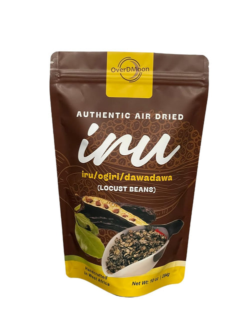 OverDMoon Stores Locust Beans - Air Dried Whole (Iru, Ogiri, DawaDawa) - 10 oz