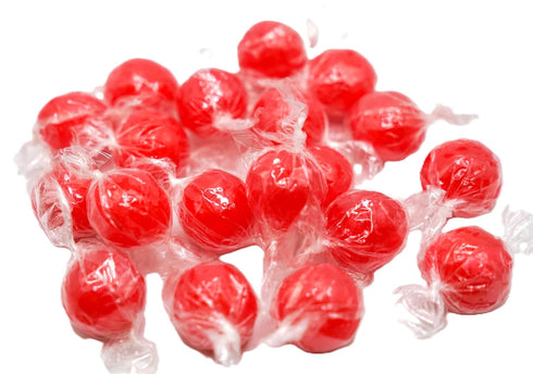 DM Sweets 2 lbs Jumbo Cherry Candy Balls with Gum Center - of Fresh Individually Wrapped Red Sweet Hard Candy Suckers