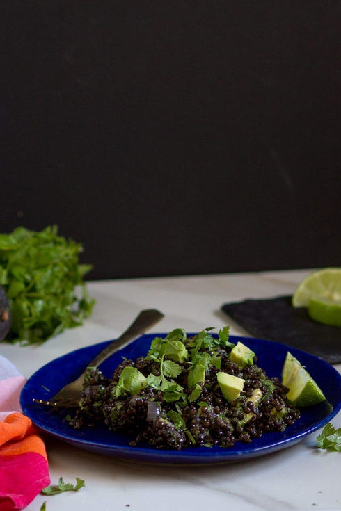 16 Oz Whole Black Lentils - - Beluga Lentils - Black Masoor Daal - Ideal for Enriching Stews, Curries, Tacos & Soups