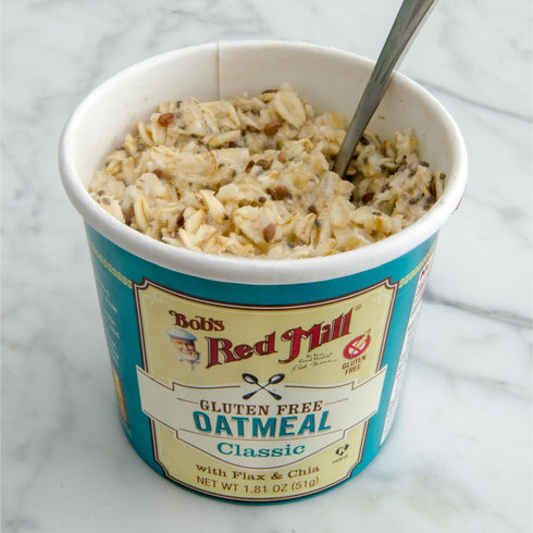 Pack 1 (Pack 12) Bob's Red Mill Oatmeal Cup Variety (Classic, Maple, Apple), cup of - Non GMO, Whole Grain, Kosher