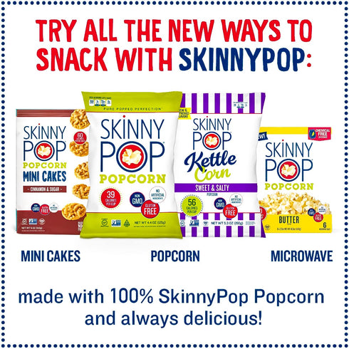 .8 oz 10 Pack Skinny Pop Popcorn Sweet and Salty Kettle
