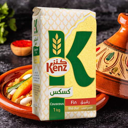 Kenz 1kg, Couscous Fine - Premium Moroccan Couscous, Pantry Staple