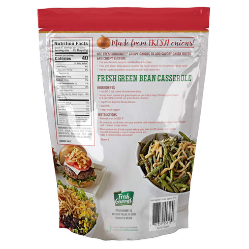 24 Fresh Gourmet Crispy Onions | Ounce | Low Carb | Crunchy Snack and Salad Topper