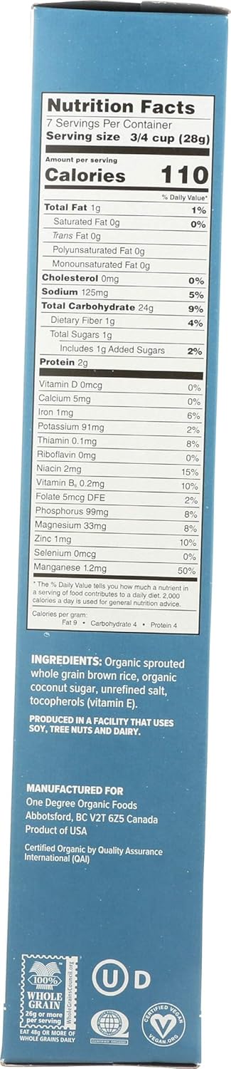 8 6) Sprouted Brown Rice Crisps Cereal Ounces (Case