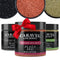 Hawaiian Sea Salt 3-Pack - Alaea Red, Bamboo Jade, Black Lava -
