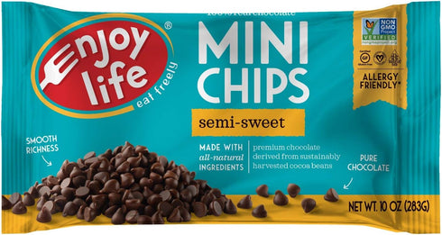 10 Pack 2 Enjoy Life Semi-sweet Chocolate Mini Chips, Ounce