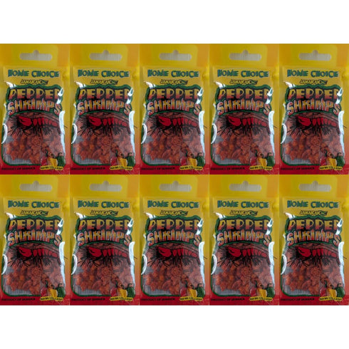 BNDLDEALZ Jamaican Peppered Shrimp 10 Pack Bundle (12g Each) Featuring Home Choice Dried