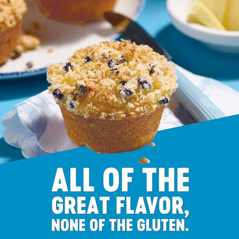 Pack: 4) Krusteaz Gluten Free Mix Variety Blueberry Muffin, Cinnamon Crumb Cake, Double Chocolate Brownie and Pancake