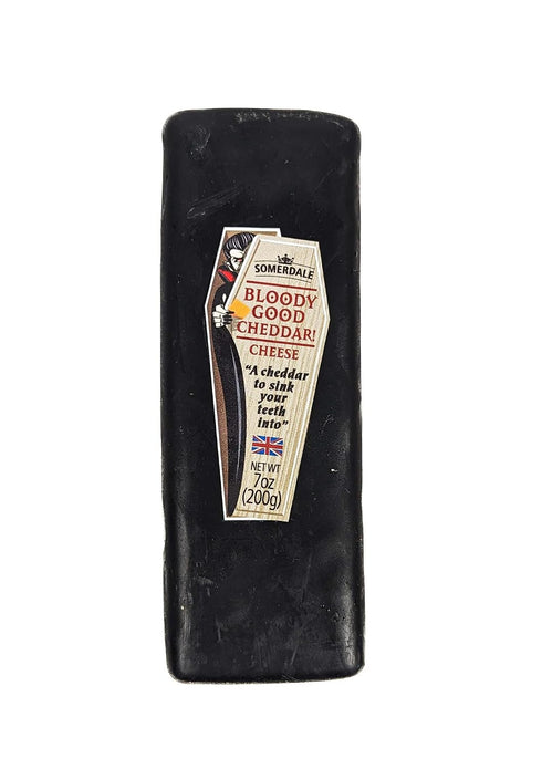 Generic 7 (pack 2) Bloody Good Cheddar, Matured Red Leicester Halloween-Themed Cheddar Cheese in Black Wax Coffin