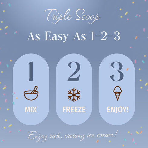 5 2 (1 Pack, Triple Scoop - Premium Birthday Cake Ice Cream Mix For Ice Cream Maker. Simple, Easy, Delicious. From