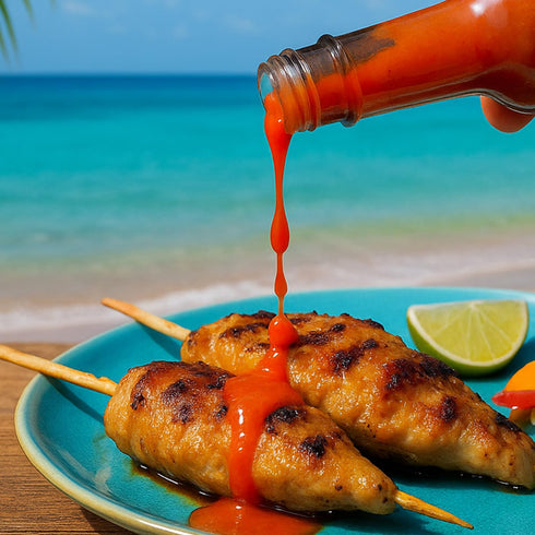 5oz (Pack 3) Dave's Gourmet Crazy Caribbean Hot Sauce - Habanero & Tabasco Pepper Blend - Hot Sauce - Great for Wings