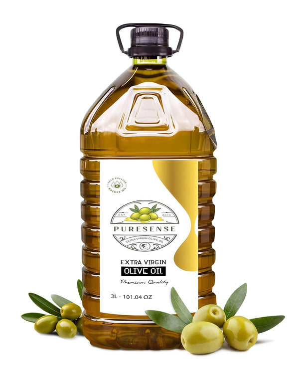 PURESENSE Extra Virgin Olive Oil,Low Acidity Polyphenol Rich Olive Oil for Cooking,
