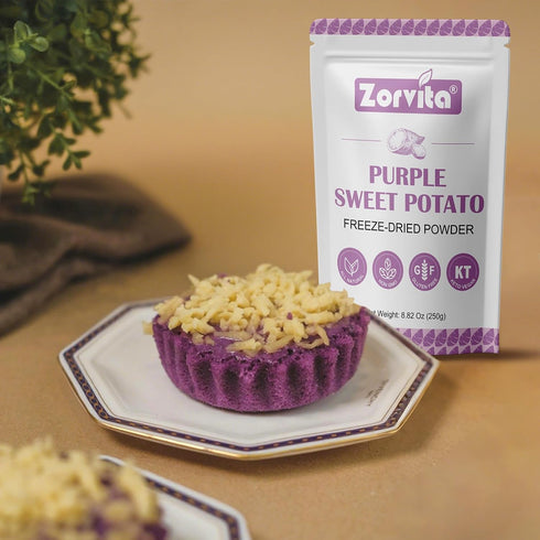 Zorvita 8.82 Oz, 250g Purple Sweet Potato Powder Natural Purple Superfood Color Powder, Vegan, Gluten-Free, Non-GMO, No