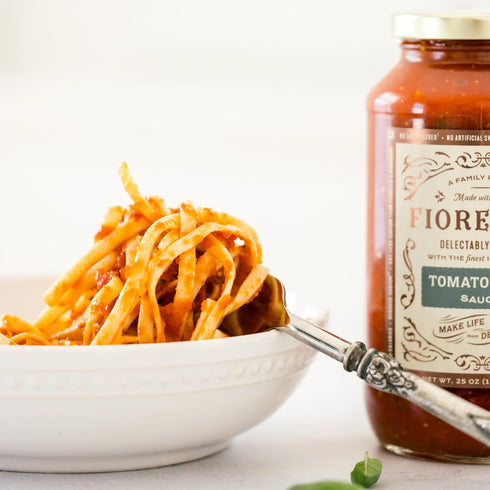 25 Oz (Pack 2) Fiorella's Tomato Basil Pasta Sauce - Tomato Sauce Made with Fresh Ingredients - Seed Oil Free, No Sugar