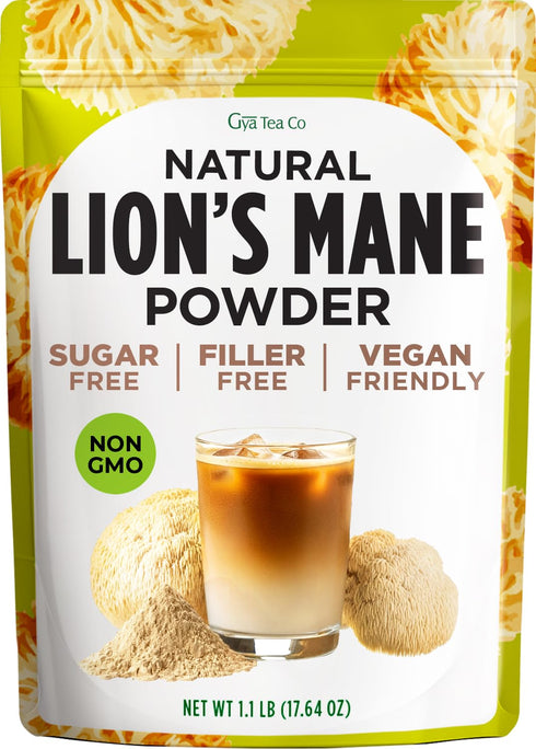 Gya Tea Co Lions Mane Mushroom Powder 1.1lb (17.64 Oz) - 100%