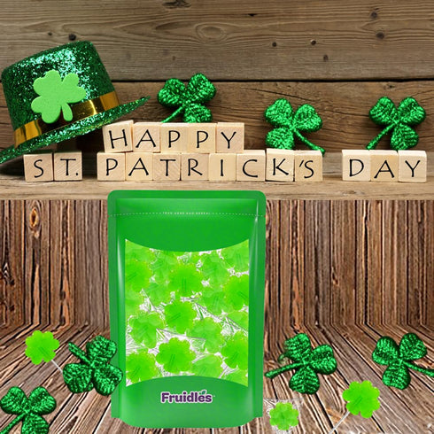 500-Pack 8-Gram (500-Pack) St. Patrick's Day Green Shamrock Lollipops, Individually Wrapped Green Apple Flavor