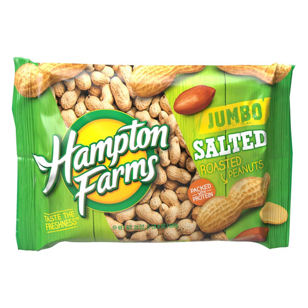 Hampton Farms - USA Grown All-Natural - Jumbo Roasted In-Shell Salted Peanuts