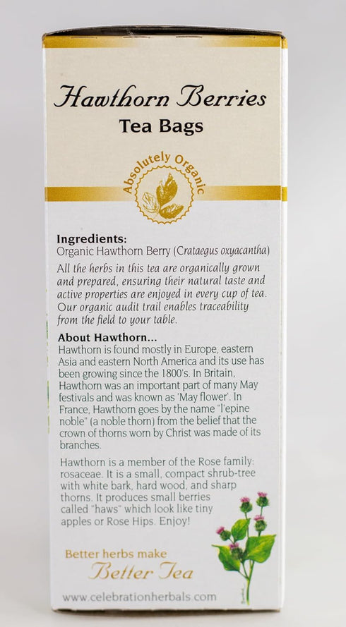 Celebration Herbals 24 Count Organic Hawthorne Berries Tea Bags