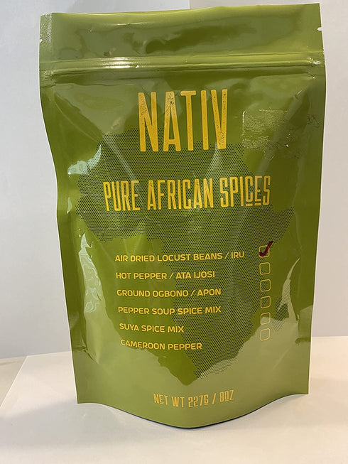 Nativ 8oz 227g Locust Beans - Air Dried Whole (Iru, Ogiri, DawaDawa) - /