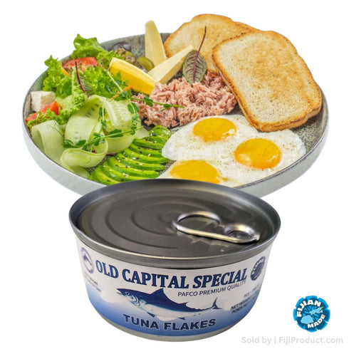FIJIAN MADE (Pack 6 170g Albacore Old Capital Special - Tuna Flakes in Vegetable Oil of Can x Ea) tuna flakes | The