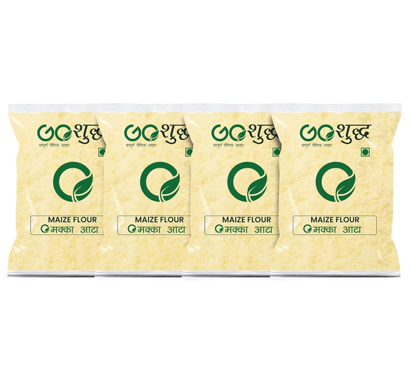 Goshudh Makka Atta (Maize Flour)-500gm (Pack of 4)