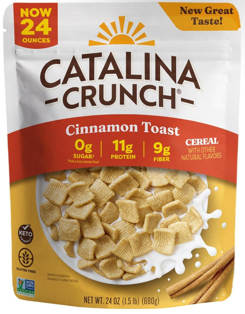 KD Chocolates cataliina crunch keto friendly cereal cinnamon toast 24oz bag