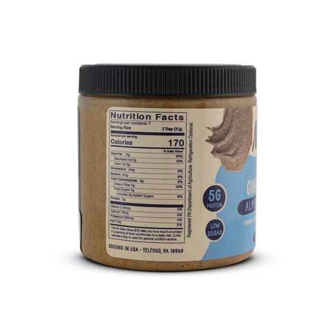 8 Nutty Novelties Cinnamon Almond Butter - High Protein, Sweet Almond Butter - All-Natural, Light Almond Butter Free