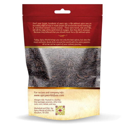 Spicy World 6 Minnesota Grown Black Wild Rice Pound Bag - Premium Quality, All Natural - by