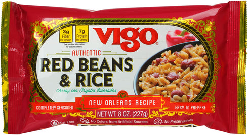Vigo Authentic Red Beans & Rice, Low Fat, 8oz (Red Beans &