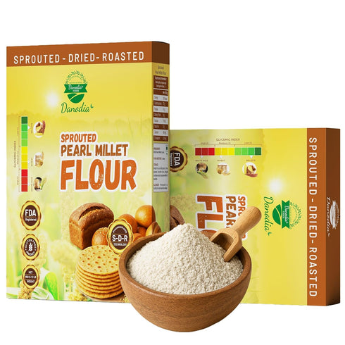 Danodia Foods Roasted Pearl Millet (Bajra) Flour (950g/2 lbs) | Sprouted, Dried