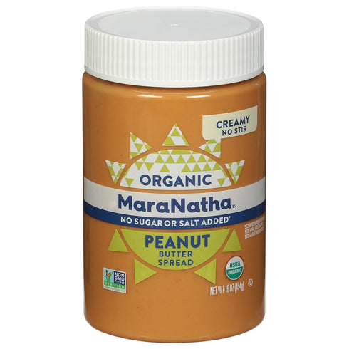 MaraNatha Organic Creamy Peanut Butter Spread, No Stir, Natural, No Sugar or