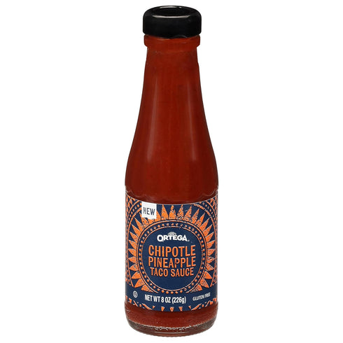 Ortega Chipotle Pineapple Taco Sauce, Sweet and Spicy Sauce and Marinade, 8
