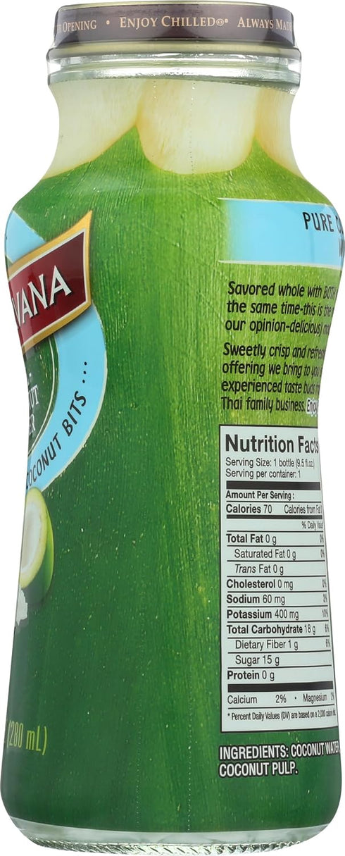 9.5 Oz Taste Nirvana, Coconut Water With Pulp, Fl