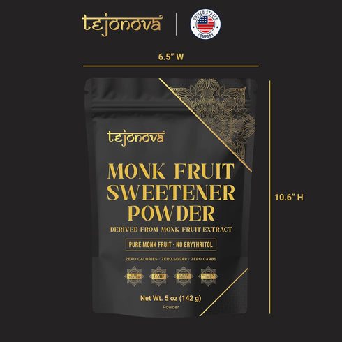 5 oz 100% (450+ Pure Monk Fruit Extract Powder Monk Fruit Sweetener, No Erythritol, No Fillers, Zero Calorie Sugar