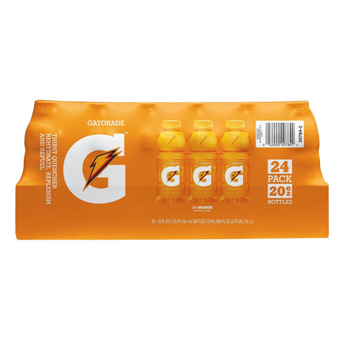 Gatorade Beverage (Pack of 24) 20 Fl Oz, 480 Fluid Ounce, Orange,