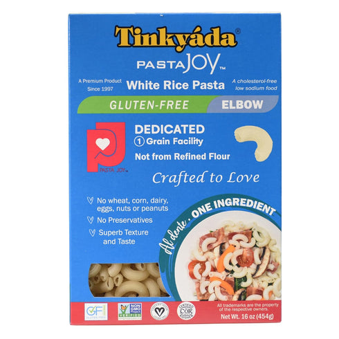 Tinkyada Pasta White Rice Elbow, 16 oz (pack of 6)