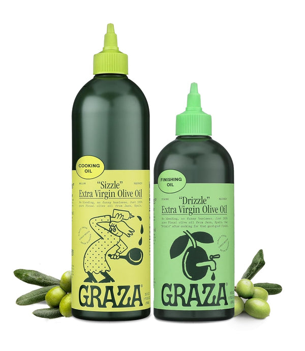 Graza Extra Virgin Olive Oil Variety Pack, Sizzle & Drizzle - High
