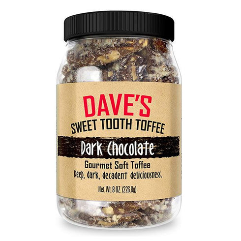 Dave's Sweet Tooth Toffee, Dark Chocolate Flavor with Real Butter, Real Sugar,